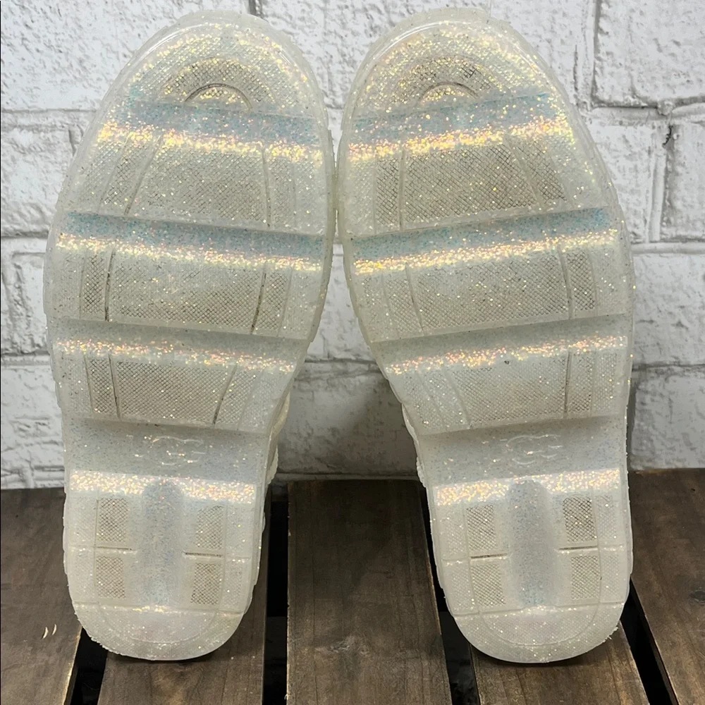 UGG Drizlita Women’s Glitter White Rubber Rain Winter Boots